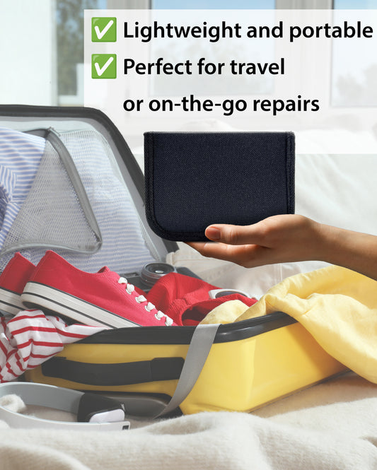 VelloStar Travel Sewing Kit – Compact Portable Sewing Set with 18 Threads & 85+ Tools (Black)