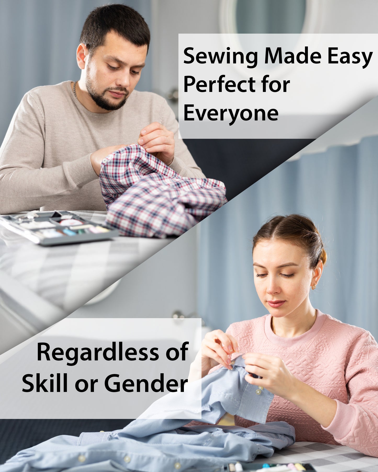 VelloStar Travel Sewing Kit – Compact Portable Sewing Set with 18 Threads & 85+ Tools (Black)